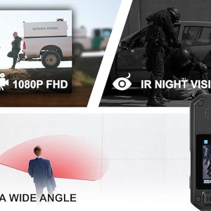 Body Camera with Video and Audio Recording, Night Vision, 2 Inch Display, Portable Waterproof Body Worn Camera, Premium Body Cam for Law Enforcement Recorder, Personal Use Polish body SDJ-T1 - Image 3