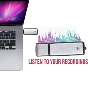 Voice Recorder with 8GB Pen-drive 128Kbps Ultra Clear Digital Voice Recording Device - Image 3