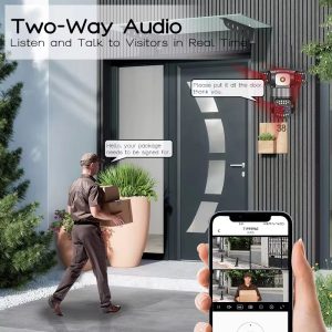 V380 Pro Three Lens Three Screen WiFi IP Camera HD 9MP Outdoor Waterproof Two Way Intercom Full Color Night Vision PTZ CCTV Security Camera - Image 4