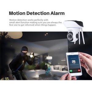 WiFi IP Camera 2MP Full HD 360° V380 Pro 3 Antenna Moving CCTV Camera - Image 6