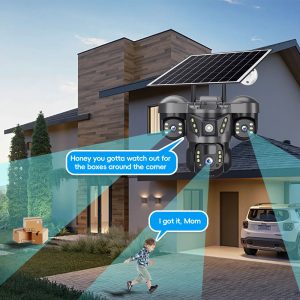 V380Pro Triple Lens Solar 4G LTE Security Camera – PIR Motion Alarm - Image 6