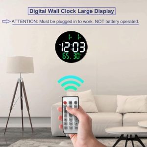 IP Camera 4K Full HD Digital Wall Clock Hidden Spy Camera Remote Monitoring Hidden Camera with Audio & Video Recorder for Home & Office Security - Image 5