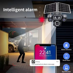 4G Dual Solar 4 Lens IP Camera – 16MP 16000mAh Built-in Battery CCTV Camera - Image 7