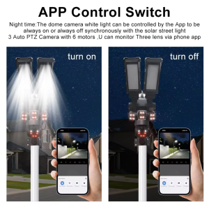 4G Solar Street Light IP Camera – 3 Lens PTZ CCTV Camera - Image 8