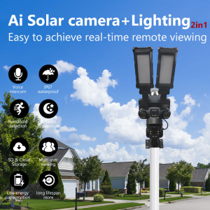 4G Solar Street Light IP Camera – 3 Lens PTZ CCTV Camera - Image 3