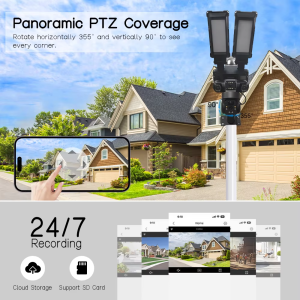 4G Solar Street Light IP Camera – 3 Lens PTZ CCTV Camera - Image 10