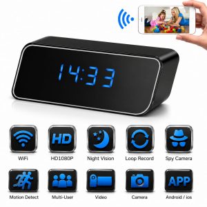 Clock Spy Camera 4k Recording Night Vision SD Card WiFi - Image 1