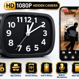 WIFI Desk Alarm Clock IP Camera - Image 1