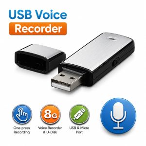 Voice Recorder with 8GB Pen-drive 128Kbps Ultra Clear Digital Voice Recording Device - Image 1