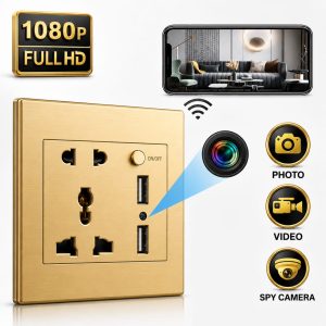 Wall Socket WiFi IP Camera with USB Port - Image 1