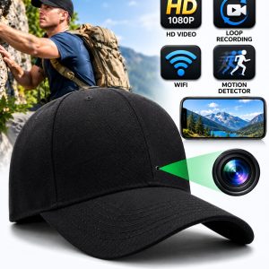 4K WiFi Baseball Cap IP Camera Audio Video Recorder, Wireless Live Monitoring Security Hat Hidden Camera Recorder - Image 2