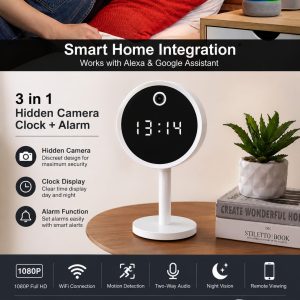 X8-1080P WiFi IP Camera Clock - Image 6