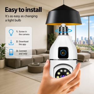 V380 CCTV Bulb Dual Lens IP Camera Security CCTV Camera - Image 4