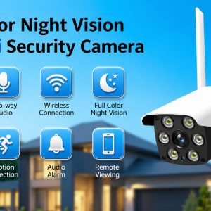 IPC-V380-K6 Outdoor IP Camera Waterproof Full Color IR HD Night Vision Smart Alarm P2P CCTV Camera - Image 3