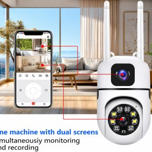 V380 Mini Indoor PTZ Dual Lens Camera 4MP HD Smart Home WiFi Security for Baby Monitor Indoor Network Dual Lens Camera - Image 9