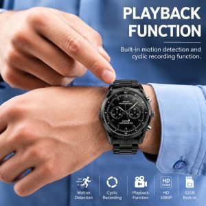 1080P HD Watch Camera Nanny Cam with Motion Detection, Portable Baby Monitor for Home, Built-in Storage 32GB - Image 4