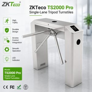 ZKTeco TS2000 Pro Tripod Turnstile with Controller Fingerprint and RFID Reader - Image 2