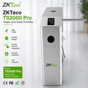 ZKTeco TS2000 Pro Tripod Turnstile with Controller Fingerprint and RFID Reader - Image 3