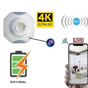 Bulb Holder IP Camera Live Security CCTV Camera with Battery Backup - Image 4