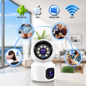 V380 Pro Dual Lens Wifi Ip Camera Night Vision Home Wifi IP Security Camera - Image 4