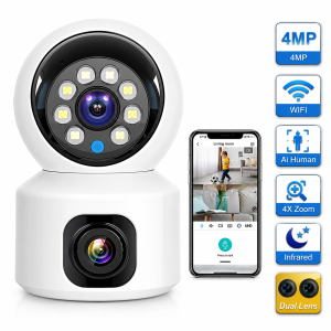 V380 Pro Dual Lens Wifi Ip Camera Night Vision Home Wifi IP Security Camera - Image 2