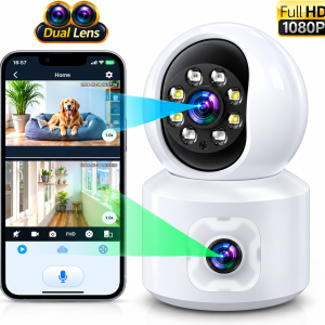 V380 Pro Dual Lens Wifi Ip Camera Night Vision Home Wifi IP Security Camera - Image 3