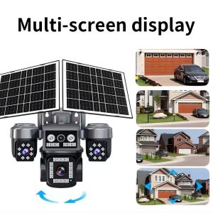 4G Dual Solar 4 Lens IP Camera – 16MP 16000mAh Built-in Battery CCTV Camera - Image 4