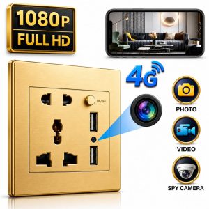 4G Sim Card Supported Wall Socket IP Camera with USB Port - Image 1