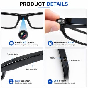 FULL HD Camera Eyeglasses - Image 5
