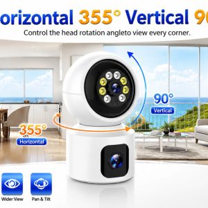 V380 4G Sim Card Indoor Camera Dual Lens 4MP Color Night Vision Two Way Audio Auto Tracking IP Camera - Image 4