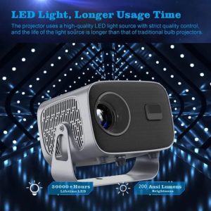 A10 Android Smart Projector with Dual Band 2.4G / 5G Wi-Fi HD Projectors - Image 2