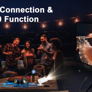 Android Projector HY300 Portable Design LED Technology 4K UHD Resolution - Image 3