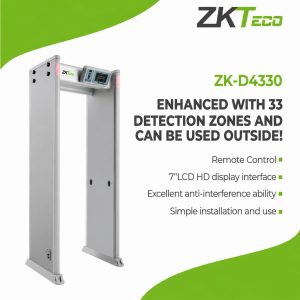 ZKTeco ZK-D4330 Walk Through 33 Zones Metal Detector - Image 1