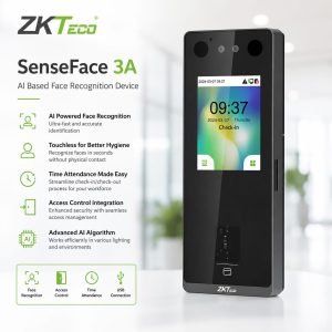 ZKTeco SenseFace 3A AI Based Face Recognition Device Access Control Terminal - Image 1