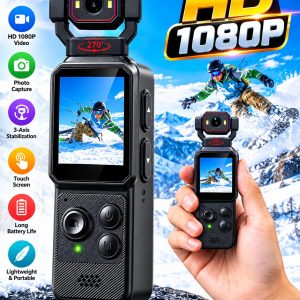 Police Body camera 1.54 Inch HD Screen Portable Handheld Camera 4K/1080P HD Recording WiFi Bluetooth-compatible Vlogging Camera for Sports Camera - Image 1