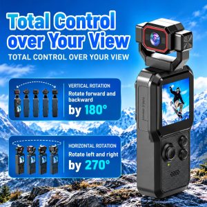 Police Body camera 1.54 Inch HD Screen Portable Handheld Camera 4K/1080P HD Recording WiFi Bluetooth-compatible Vlogging Camera for Sports Camera - Image 3