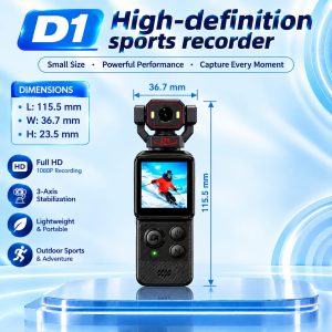 Police Body camera 1.54 Inch HD Screen Portable Handheld Camera 4K/1080P HD Recording WiFi Bluetooth-compatible Vlogging Camera for Sports Camera - Image 6